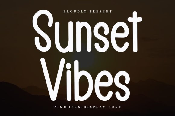 Font Choice That Captures the Moment: Sunset Vibes