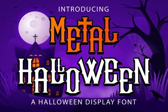 Metal Halloween: A Spooky Display Font for Editorial Design