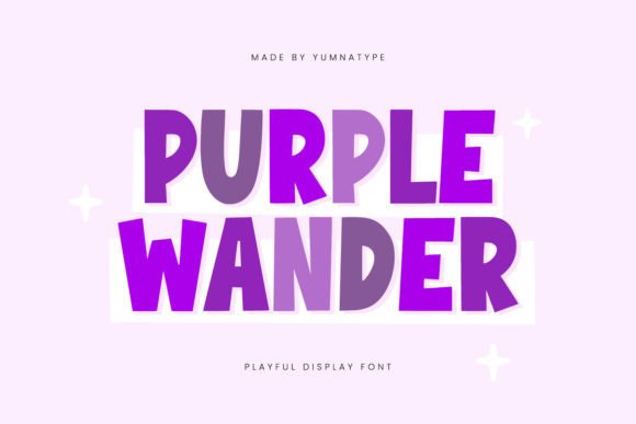 Purple Wander Display Font for Creative Crafters