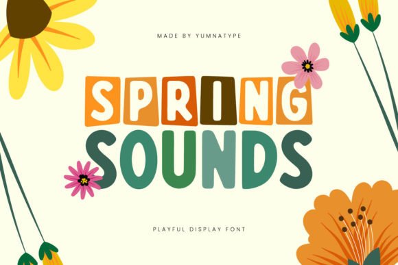 Spring Sounds: A Vibrant Display Font for Digital Design