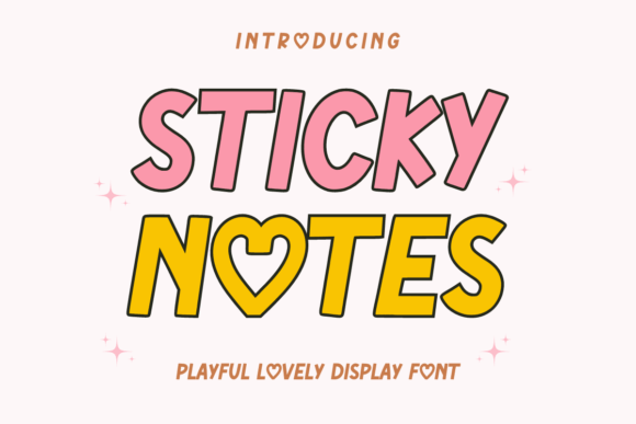 Sticky Notes: A Playful Display Font for Editorial Design