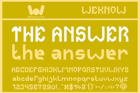 The Answer: A Font That Speaks Volumes